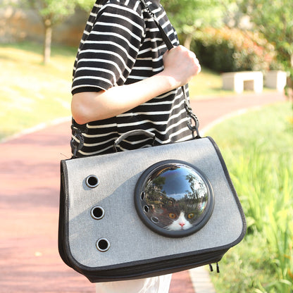 Little Adventures, Cozy Rides — Foldable Cat Carrier Backpack with Breathable Mesh