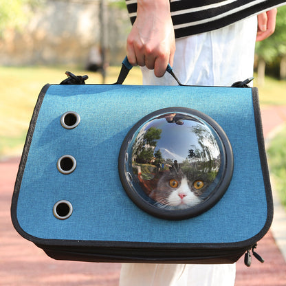 Little Adventures, Cozy Rides — Foldable Cat Carrier Backpack with Breathable Mesh