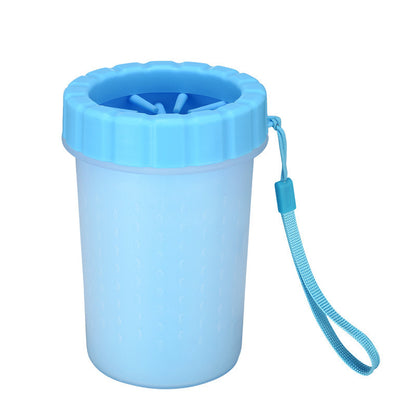 Pet Foot Wash Cup for Dogs - Cleaning Tool and Brush