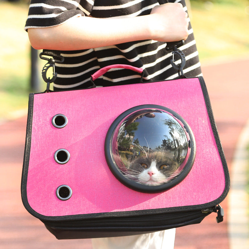 Little Adventures, Cozy Rides — Foldable Cat Carrier Backpack with Breathable Mesh