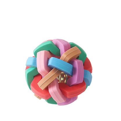 Jingle, Chase & Play — Colorful TPR Bell Ball for Pets