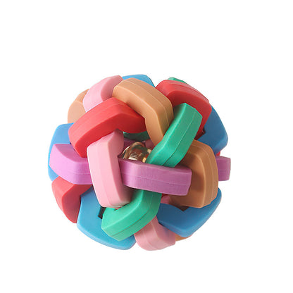 Jingle, Chase & Play — Colorful TPR Bell Ball for Pets