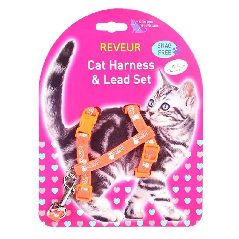 Reflective Cat Chest Strap for Night Safety