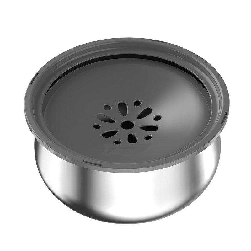 Stainless Steel Large Cat & Dog Water Bowl with Splash Guard