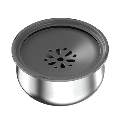 Stainless Steel Large Cat & Dog Water Bowl with Splash Guard