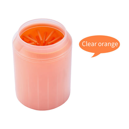 Pet Foot Wash Cup for Dogs - Cleaning Tool and Brush