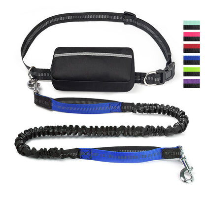 Cross-Border Adventure Together — Hands-Free Dog Walking Belt with Storage Pouch & Bungee Leash