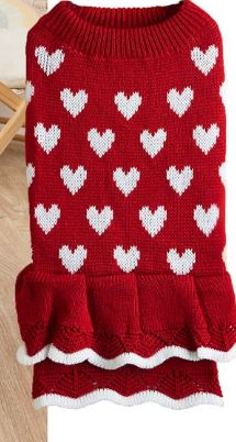 Festive Princess Dress Sweater for cats or Dogs at Christmas