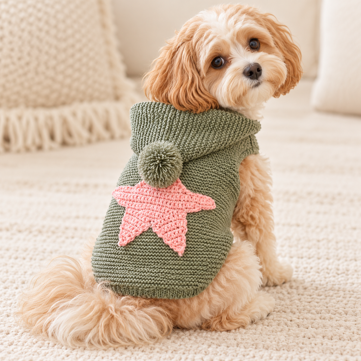 Cozy Little Stars Sweater for Dogs & Cats — Autumn & Winter Warmth