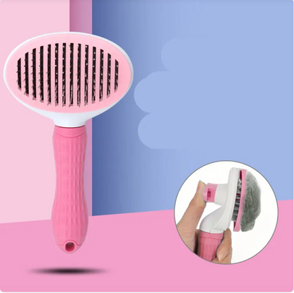 Less Loose Fur, More Cuddles — Self-Cleaning Grooming Brush for Dogs & Cats