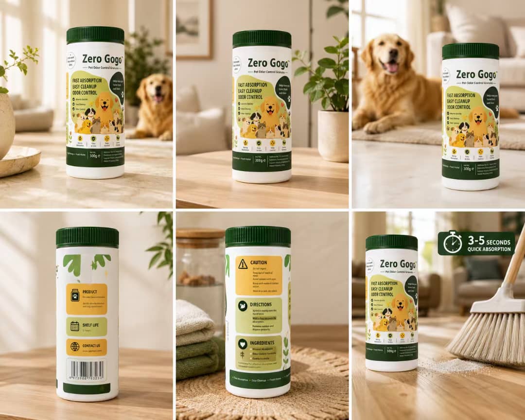 Sprinkle, Clump & Sweep — Rapid-Clumping Pet Mess Absorber with Enzyme Odor Control