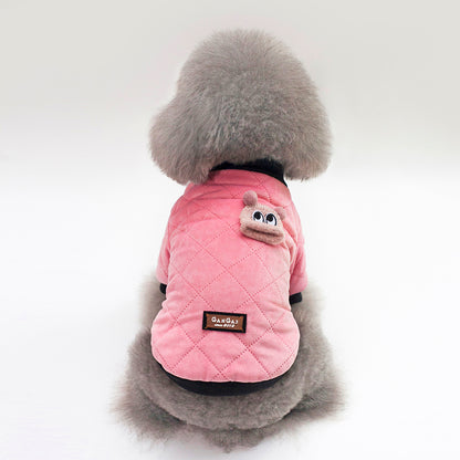 Plaid Jacket for Small Dogs - Autumn and Winter Wear