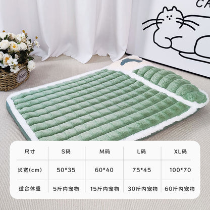 Thick & Warm Pet Bed with Removable Cover for Dogs & Cats