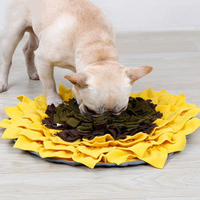 Sniff, Seek & Snack — Sunflower Snuffle Mat for Slow Feeding & Enrichment