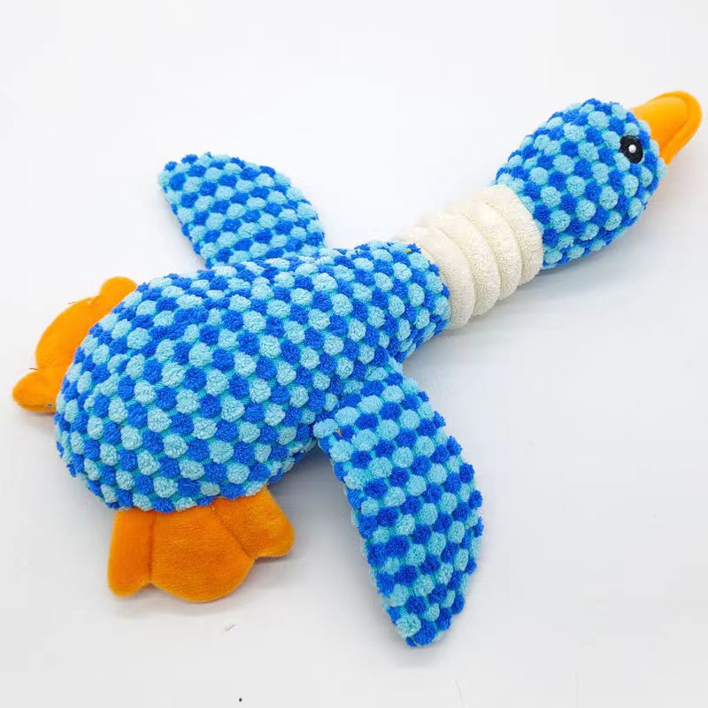 New Plush Sounding Dog Toy for Chewing - Goose Shape