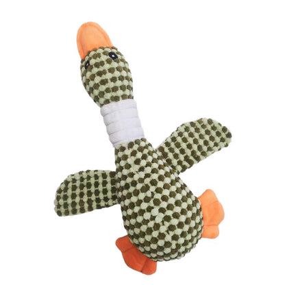 New Plush Sounding Dog Toy for Chewing - Goose Shape