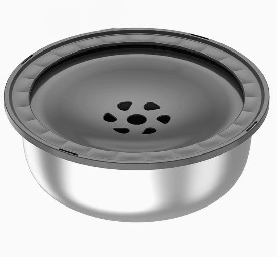 Stainless Steel Large Cat & Dog Water Bowl with Splash Guard