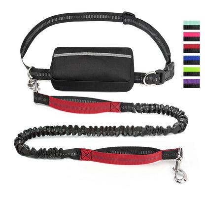 Cross-Border Adventure Together — Hands-Free Dog Walking Belt with Storage Pouch & Bungee Leash