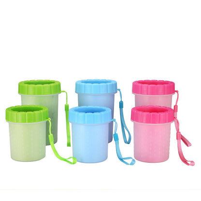 Pet Foot Wash Cup for Dogs - Cleaning Tool and Brush