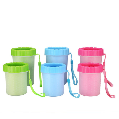 Pet Foot Wash Cup for Dogs - Cleaning Tool and Brush