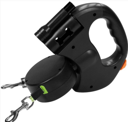 Two Dogs, One Handle — Dual Retractable Dog Leash for Easier Walks