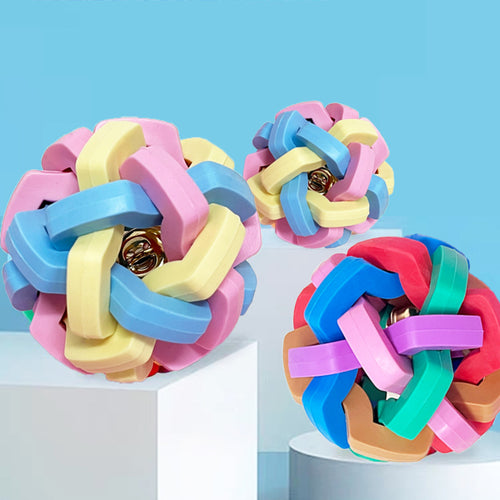 Jingle, Chase & Play — Colorful TPR Bell Ball for Pets
