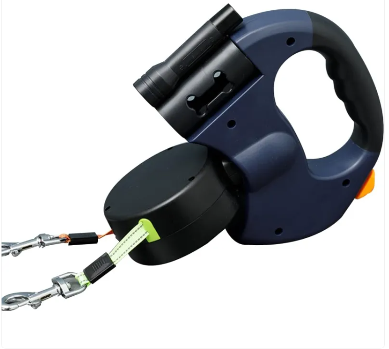 Two Dogs, One Handle — Dual Retractable Dog Leash for Easier Walks