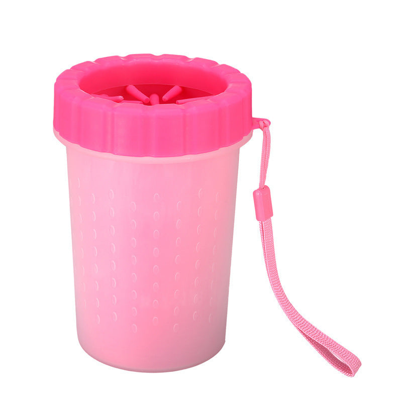 Pet Foot Wash Cup for Dogs - Cleaning Tool and Brush