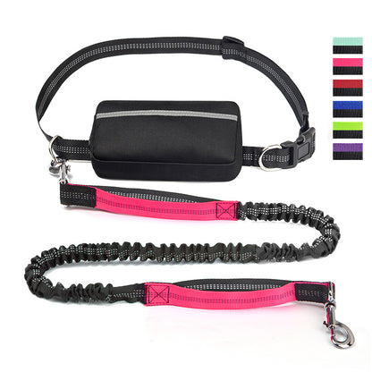 Cross-Border Adventure Together — Hands-Free Dog Walking Belt with Storage Pouch & Bungee Leash