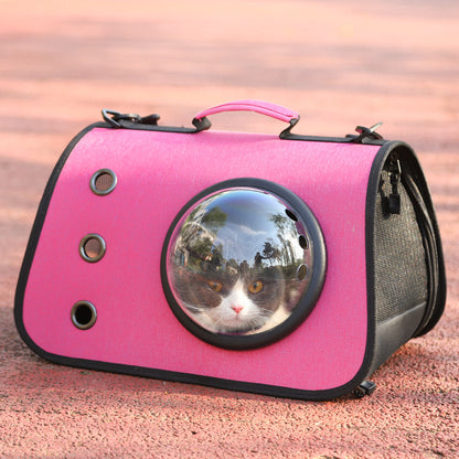 Little Adventures, Cozy Rides — Foldable Cat Carrier Backpack with Breathable Mesh