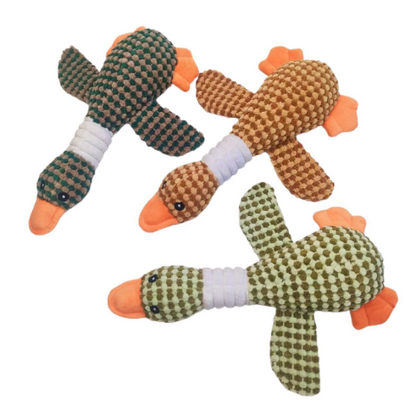 New Plush Sounding Dog Toy for Chewing - Goose Shape