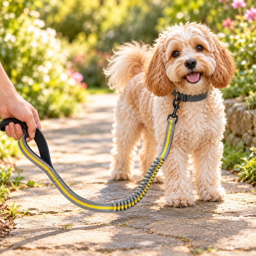Fluorescent Retractable Dog Leash with Safety Features
