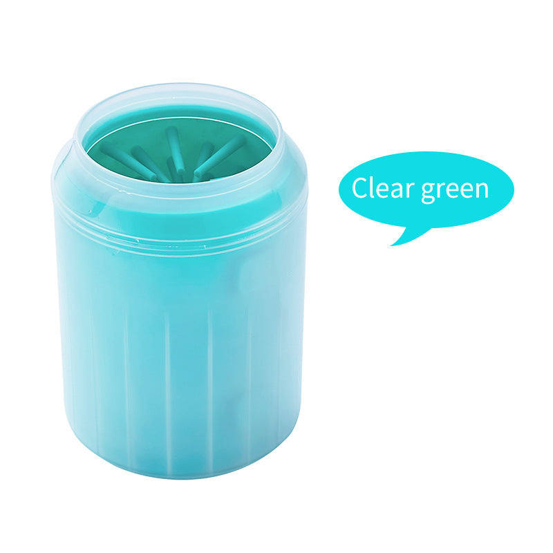 Pet Foot Wash Cup for Dogs - Cleaning Tool and Brush