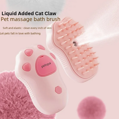 Portable Mini Pet Massager and Bath Brush with Spray