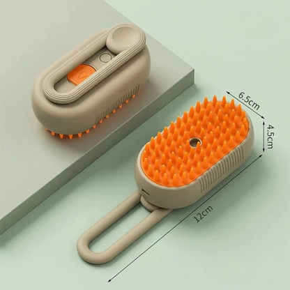 Portable Mini Pet Massager and Bath Brush with Spray
