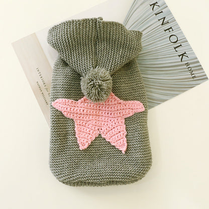 Cozy Little Stars Sweater for Dogs & Cats — Autumn & Winter Warmth