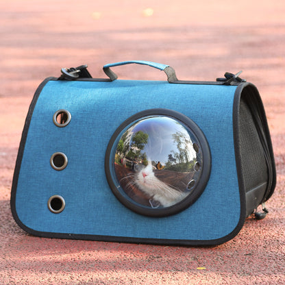 Little Adventures, Cozy Rides — Foldable Cat Carrier Backpack with Breathable Mesh