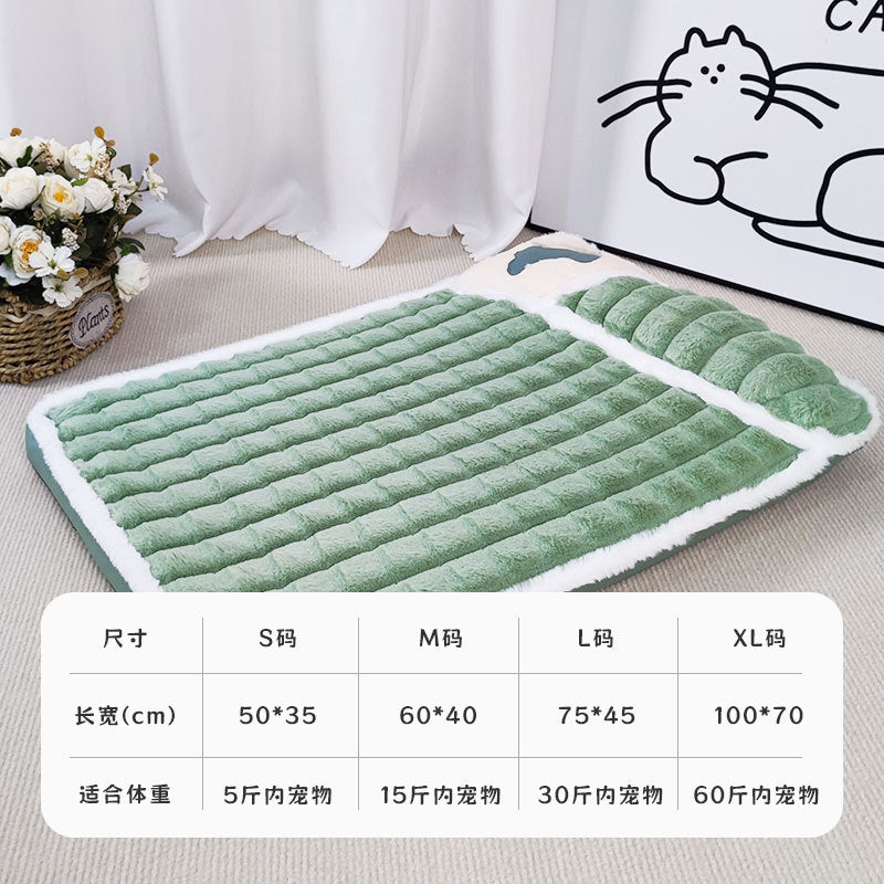 Thick & Warm Pet Bed with Removable Cover for Dogs & Cats