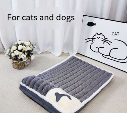 Thick & Warm Pet Bed with Removable Cover for Dogs & Cats