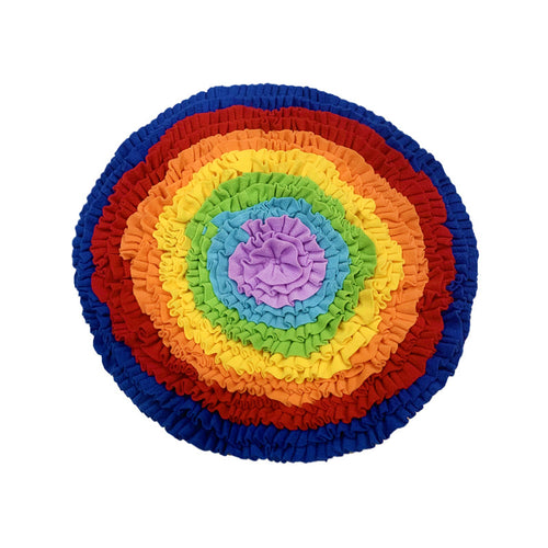 "Cross-Border Circular Rainbow Pet Snuffle Mat"