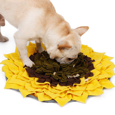 Sniff, Seek & Snack — Sunflower Snuffle Mat for Slow Feeding & Enrichment