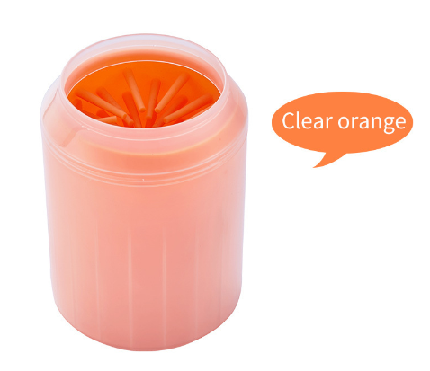 Pet Foot Wash Cup for Dogs - Cleaning Tool and Brush