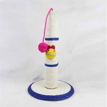 Scratch, Stretch & Play — Sisal Cat Scratching Post with Toy Ball