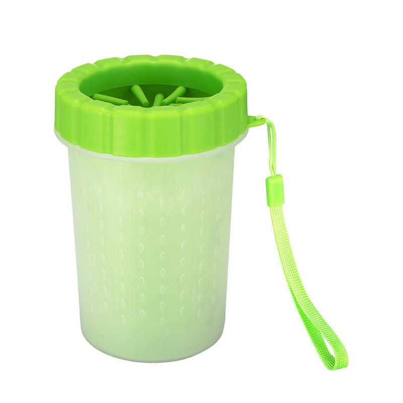 Pet Foot Wash Cup for Dogs - Cleaning Tool and Brush