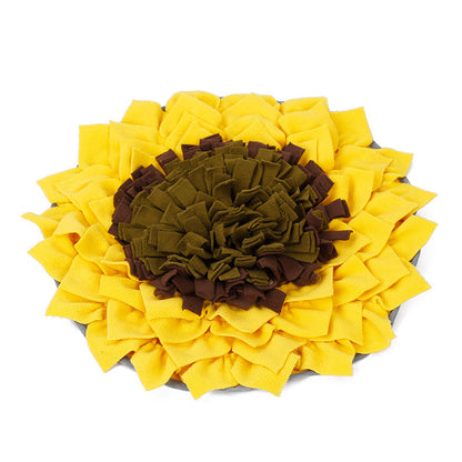 Sniff, Seek & Snack — Sunflower Snuffle Mat for Slow Feeding & Enrichment