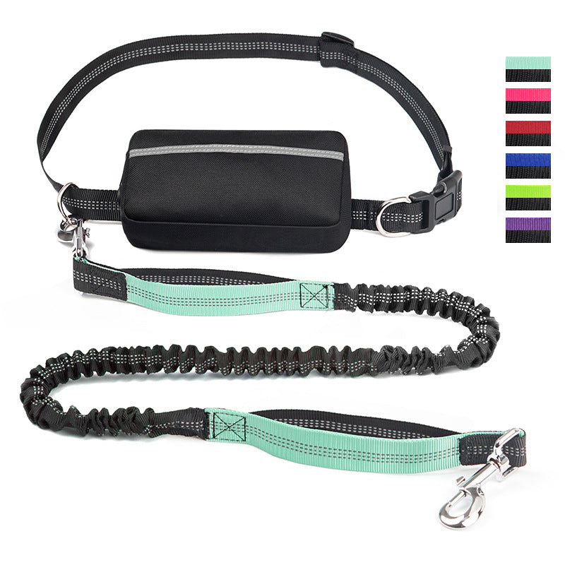 Cross-Border Adventure Together — Hands-Free Dog Walking Belt with Storage Pouch & Bungee Leash