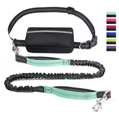 Cross-Border Adventure Together — Hands-Free Dog Walking Belt with Storage Pouch & Bungee Leash