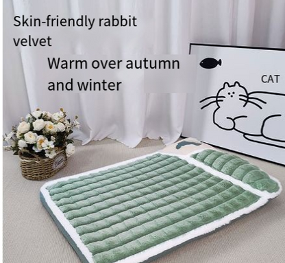 Thick & Warm Pet Bed with Removable Cover for Dogs & Cats