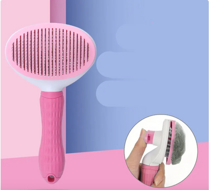 Less Loose Fur, More Cuddles — Self-Cleaning Grooming Brush for Dogs & Cats
