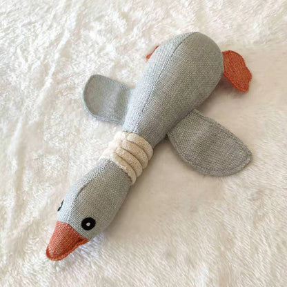 New Plush Sounding Dog Toy for Chewing - Goose Shape
